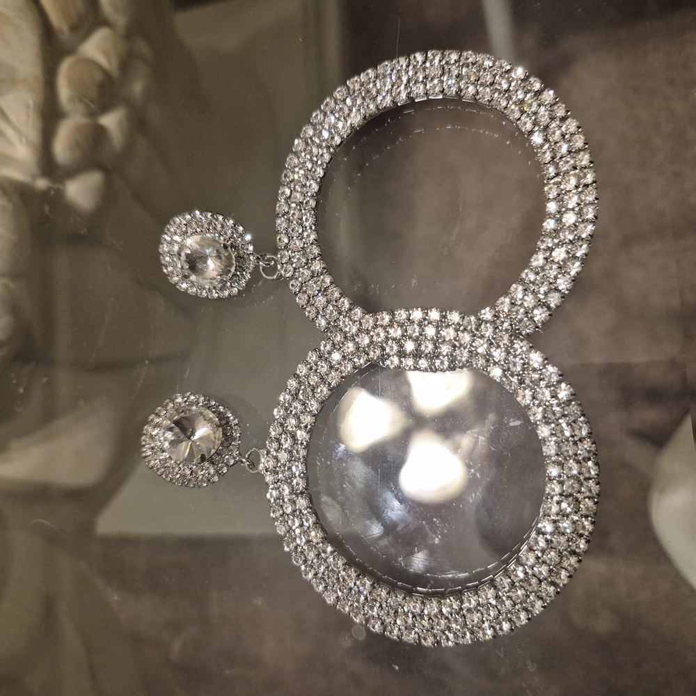 Elegant Silver Crystal Earrings